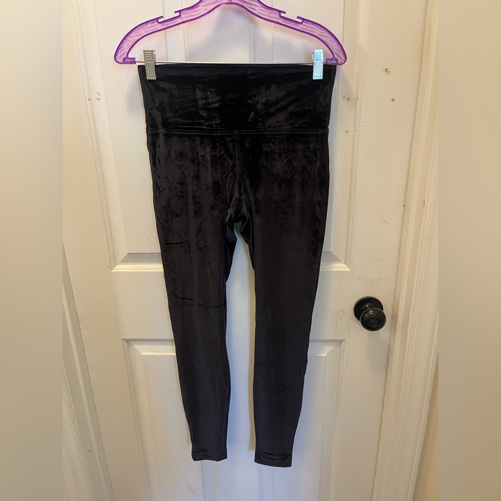 🍋 LIKE NEW Lululemon Wunder Lounge Black High-Rise Tight 28" *Velvet - Sz 8